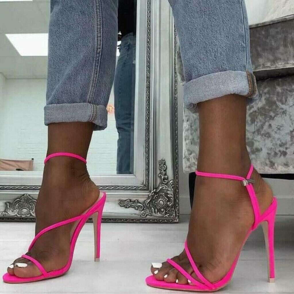 Pink gladiator heels hot sale